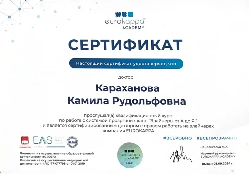 Сертификаты Караханова Камила Рудольфовна (8)